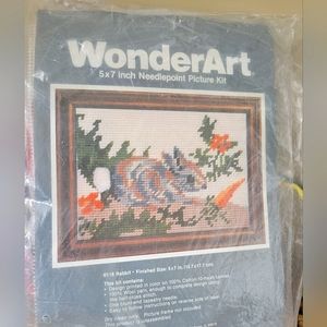 WonderArt Crewel Needlepoint RABBIT Cross Stitch Kit #6118 USA